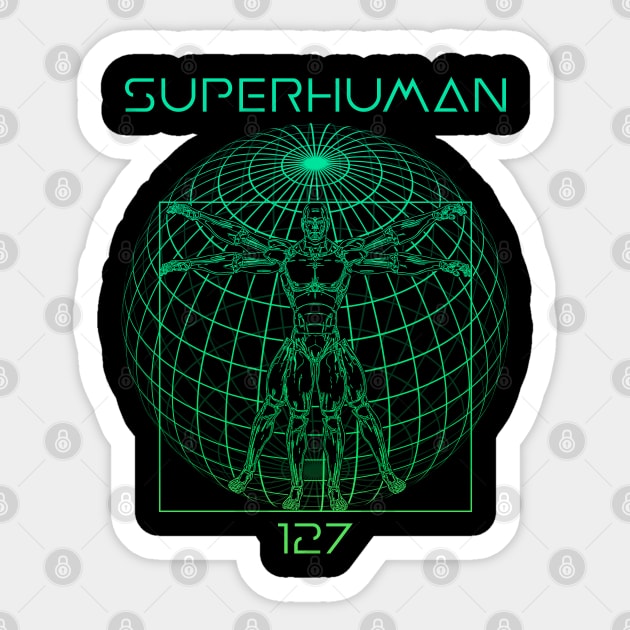 Superhuman Sticker by Signal Fan Lab